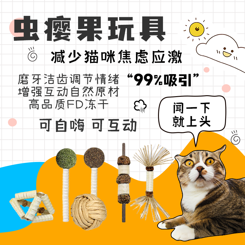 猫薄荷虫瘿果猫咪自嗨解闷解压