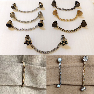 百搭金属链条腰带固定链免缝针扣大衣风衣腰绊裤 连接女 脚收短服装