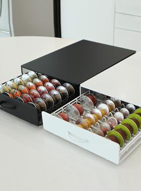 40粒白色收纳盒适用Nespresso Vertuo line 咖啡胶囊抽屉装