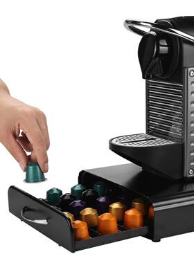 适用于雀巢nespresso奈斯派索胶囊咖啡收纳架储存架抽屉式奈斯盒
