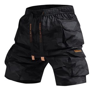 men clothes欧美高尔夫大码短裤青年宽松休闲男式五分棉质工装战
