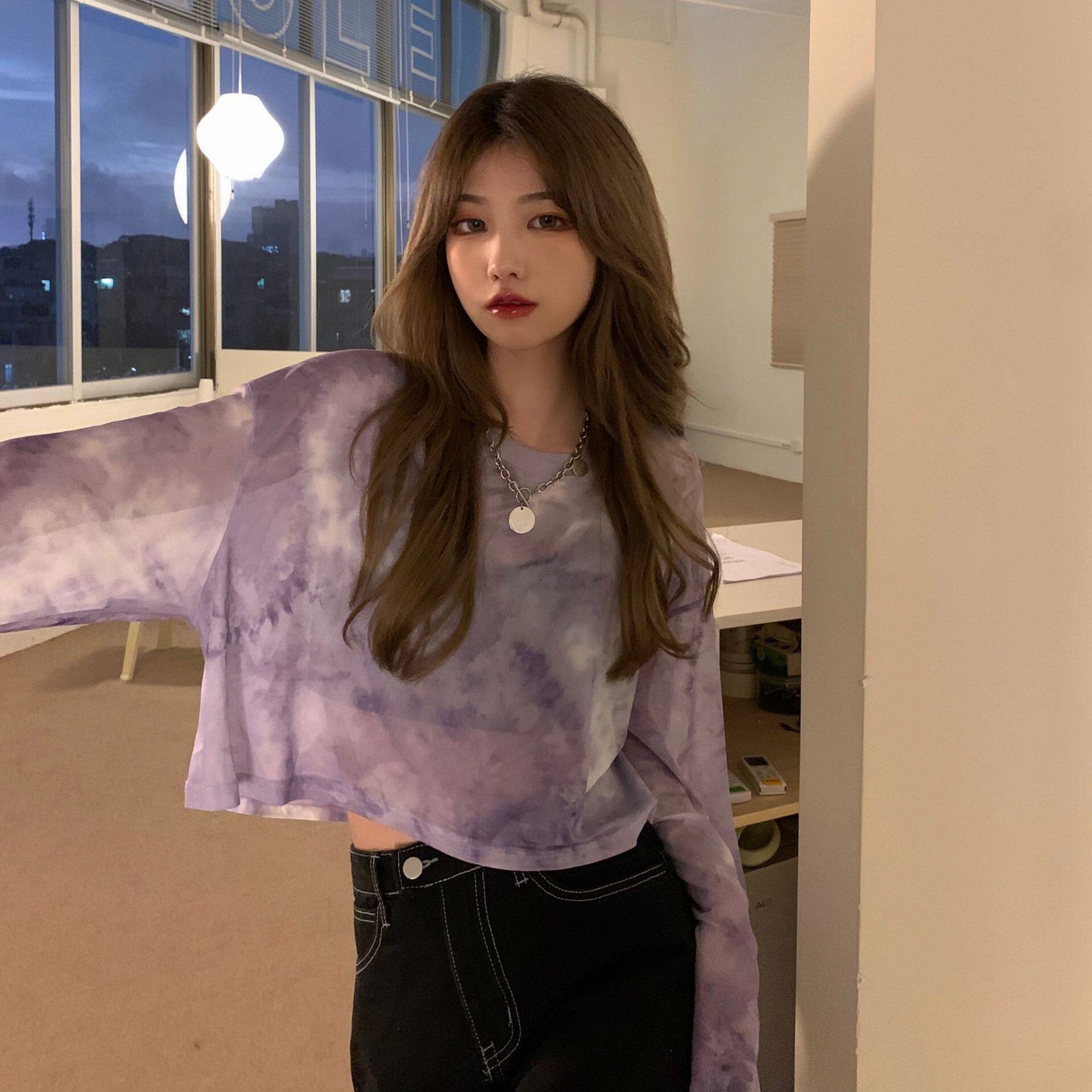 women clothes薄款仿冰丝长袖防晒衣女夏透视装外穿打底衫学生上