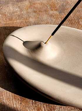 Incense burner现代简约水泥香插线香盘家居摆件香炉上香家用
