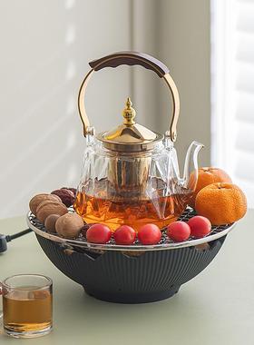 电陶炉小型围炉煮茶器煮茶炉家用室内铁壶铸铁壶煮茶壶泡茶烧水壶