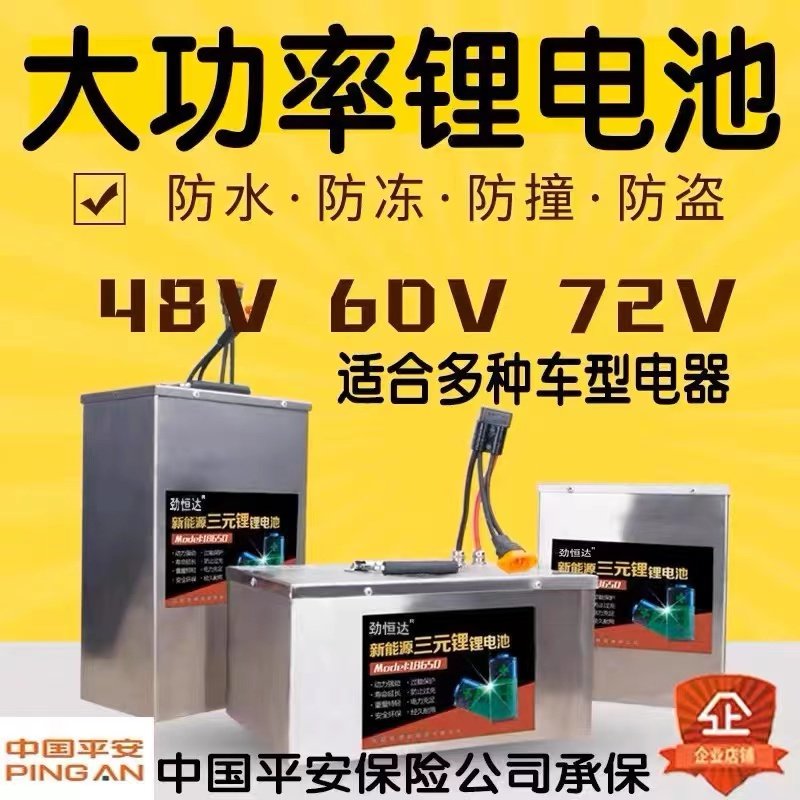 电动车锂电池48v60v72v铅酸改锂电三轮四轮20a32a40a三元锂电瓶车