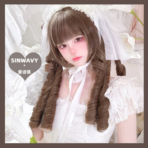 复古优雅罗马卷洛丽塔亚麻假发