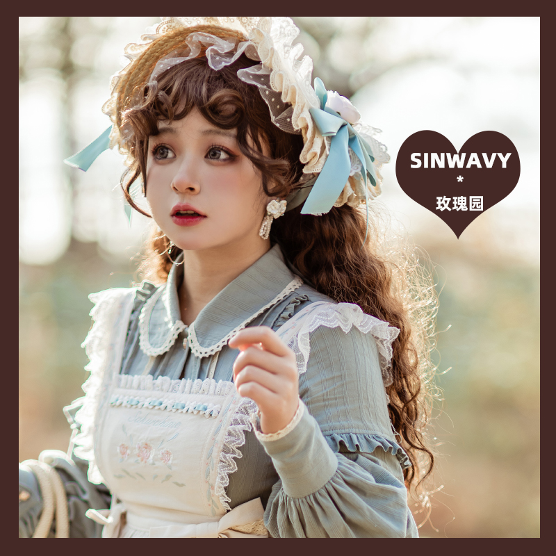 洛丽塔复古卷曲刘海假发