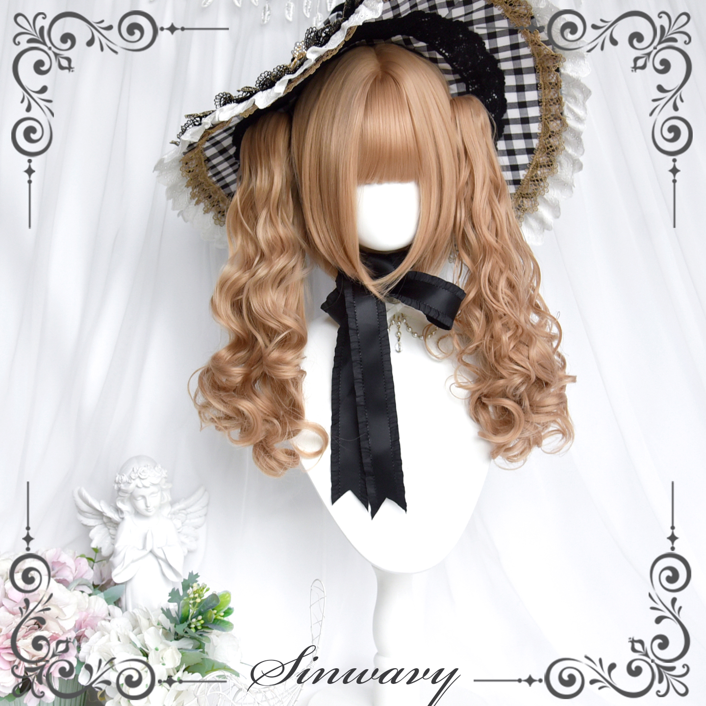 【特惠款】洛丽塔魔女系亚麻金炸毛蓬松卷卷短双马尾假发|狂想星|