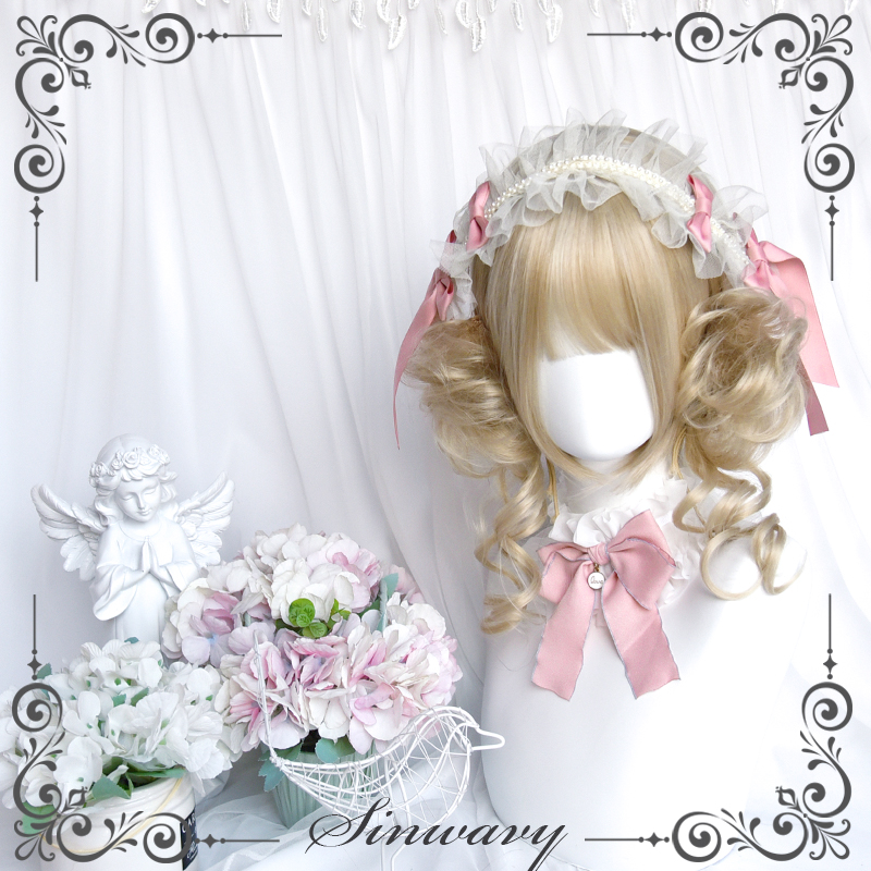 斯万家-铂金色洛丽塔可爱龙须丸子头发汉洋lo虎口夹假发-|花枝丸|