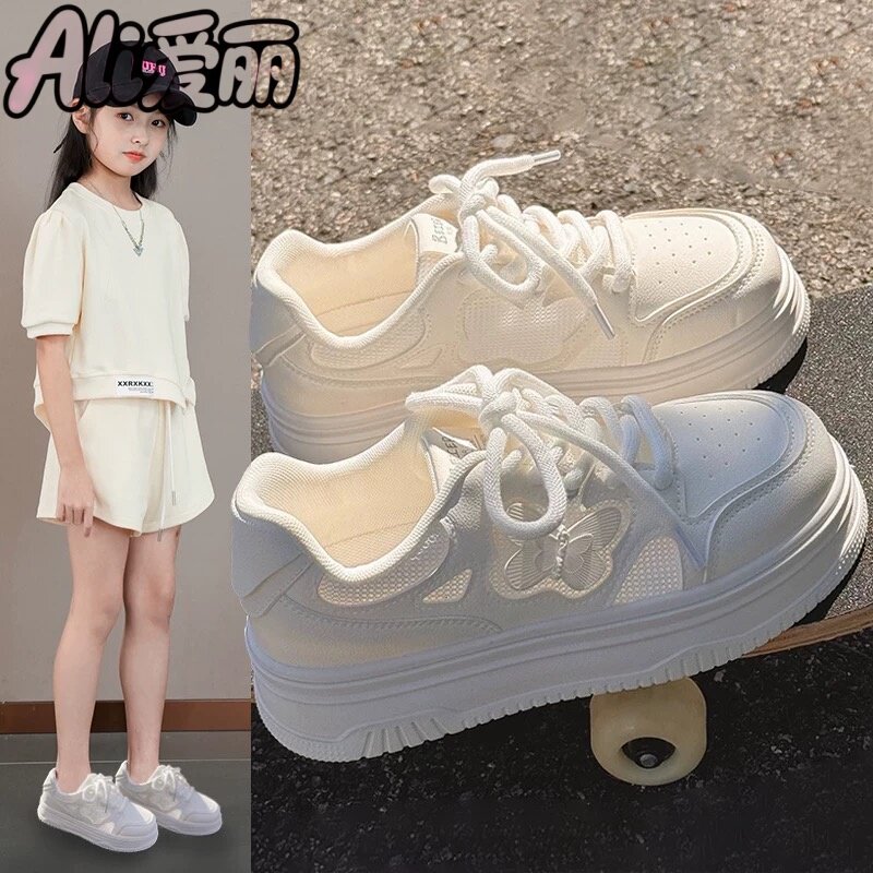 女童运动鞋夏款2026新款小白鞋