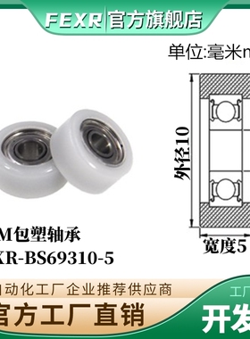 工厂直营BS69310-5外包进口POM包塑轴承滑轮高质量塑料轴承