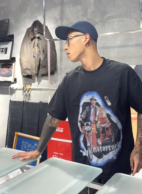 回路商店 乡村爱情 恶搞摩托T恤数码印花摇滚vintage T恤