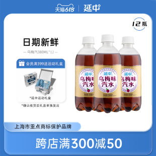 延中 乌梅味汽水380ml 12瓶 碳酸饮料果味汽水饮品 箱 夏季