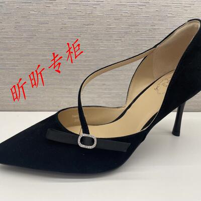 碟愫女鞋尖头高跟鞋浅口单鞋女