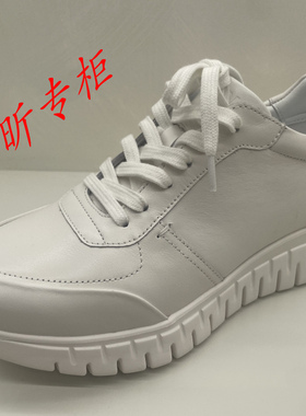 le saunda莱尔斯丹女鞋2025春季厚底小白鞋舒适系带休闲鞋6M38601