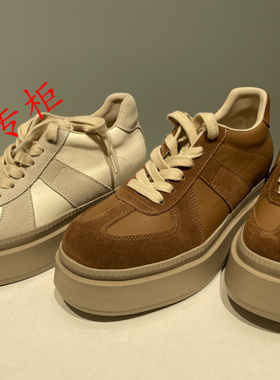 蹀愫女鞋 2024秋季阿甘鞋女厚底休闲德训鞋TA53598-50 TA63598-50