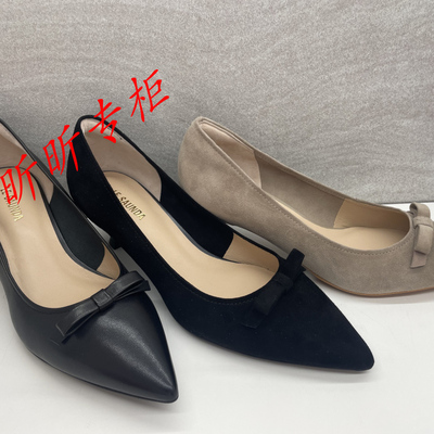 莱尔斯丹蝴蝶结尖头细高跟单鞋女