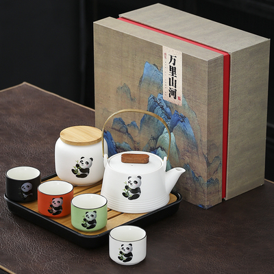 熊猫文创礼品茶具送老外朋友礼物