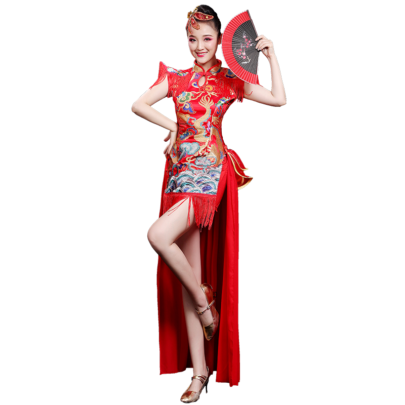打鼓服演出服女中国风架子鼓腰鼓威风锣鼓水鼓舞舞蹈服装现代成人