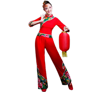 东北秧歌服演出服2025新款扇子舞喜庆舞蹈服装中国风灯笼舞套装女