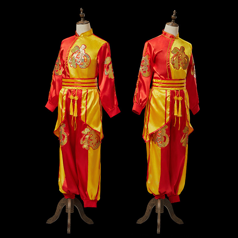 打鼓服演出服男装2026新款中国风舞龙舞狮威风锣鼓水鼓舞舞蹈服装