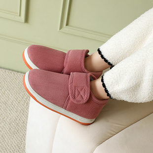 冬季室内家居鞋儿童棉拖鞋包跟魔术贴保暖鞋女孩棉鞋外穿男童棉鞋