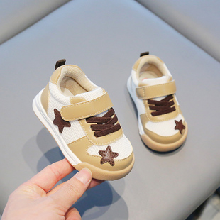 新款 男童运动鞋 学步鞋 子防滑透气女小童板鞋 软底婴儿鞋 小溜宝春季