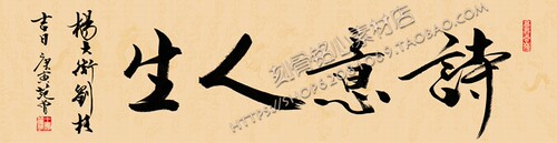 SXB23范曾书法题字：诗意人生 40x68 一幅333M高清电子版图片素材
