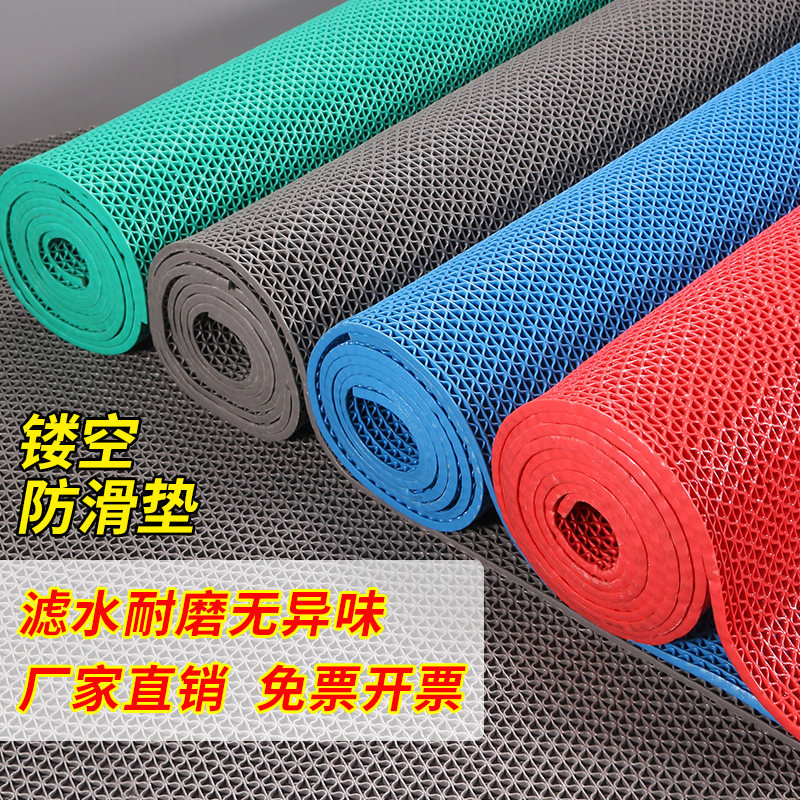 防滑地垫厕所卫生间浴室淋浴厨房防水pvc脚垫门垫饭店商用胶地毯