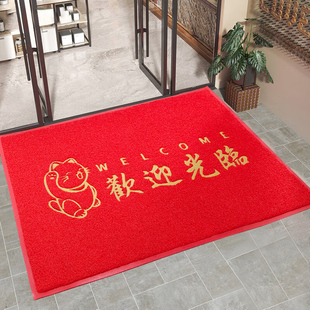 欢迎光临入户进门口地脚垫丝圈防滑店铺开业迎宾商用电梯地毯定制