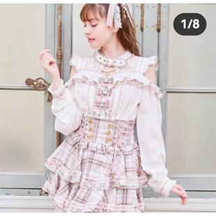 Liz 日系量产型显高显瘦显白项圈领露肩蕾丝甜美蝴蝶结衬衫