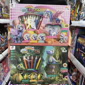 儿童手工画DIY涂色沙画创意制作幼儿园益智动手玩具画填色恐龙马