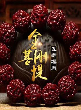 桃子核手串尼泊尔大金刚菩提子手串男款盘玩爆肉纹手链单圈文玩包