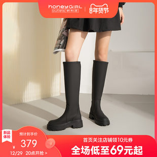 廣東 佛山【靴子合集】honeyGIRL法式冬季新款長靴女2023年保暖長筒騎士靴