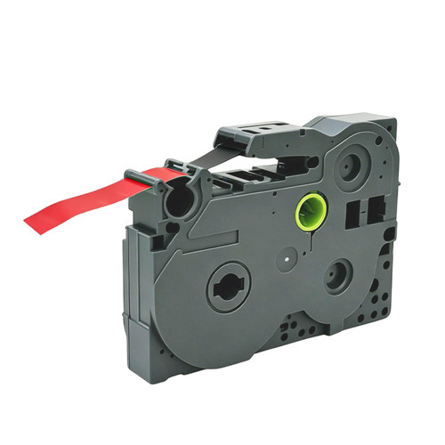 丽标(capelabel) LBZe-431 12mm*8m 标签色带 红底/黑字 （计价单位：个） 适用兄弟PT-D200