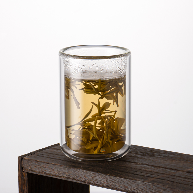 加厚双层玻璃杯耐热防烫咖啡杯简约透明水杯牛奶杯家用办公喝水杯