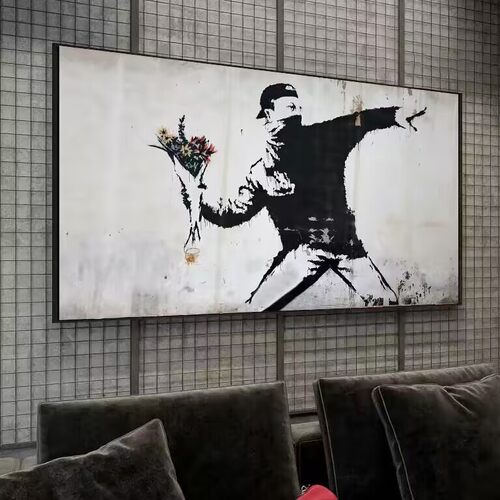 班克西工业风抽象涂鸦装饰画