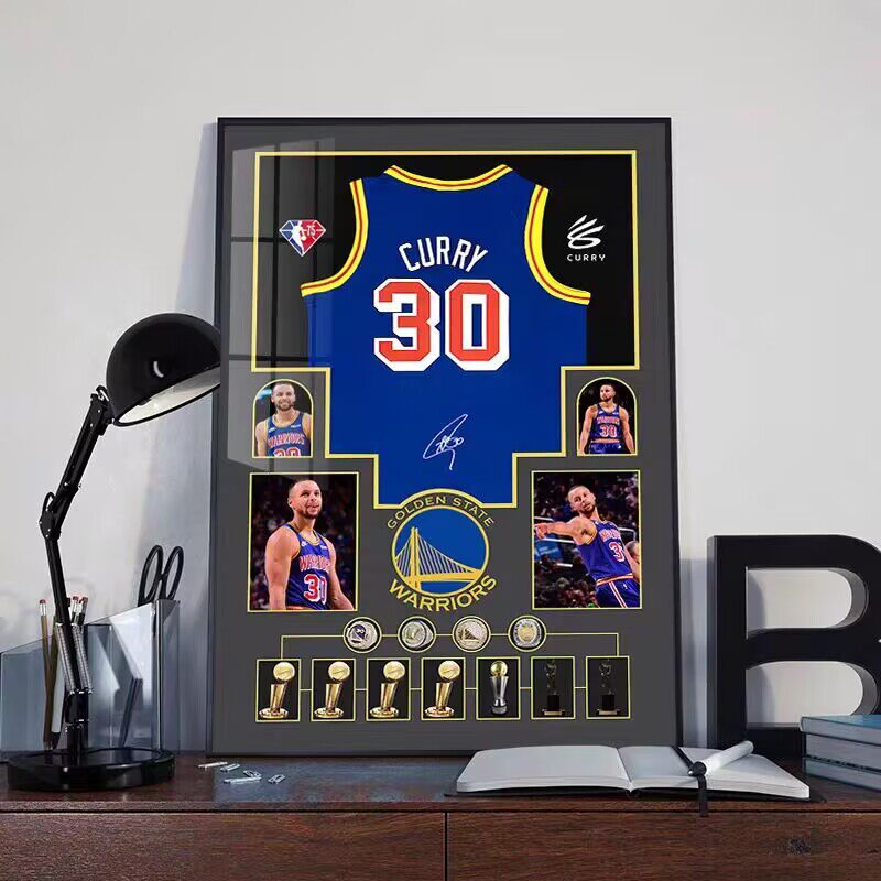 【NBA球星球衣画】科比詹姆斯库里纪念周边篮球球迷生日礼物男生
