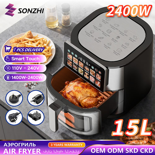 出口air fryer可视空气炸锅家用智能电炸锅 美规110v