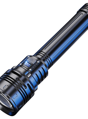 跨境新款P90数字电显TYPE-C充电伸缩调焦超亮远射铝合金强光手电