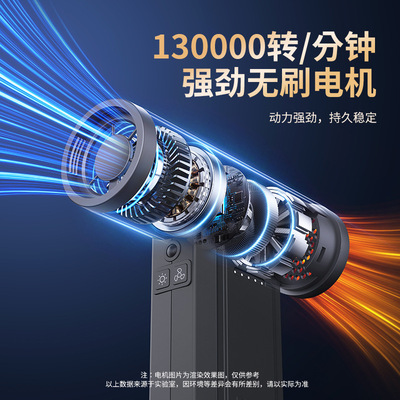 跨境新品暴力手持风扇高速飓风13万转吹吸尘器户外手持电风扇