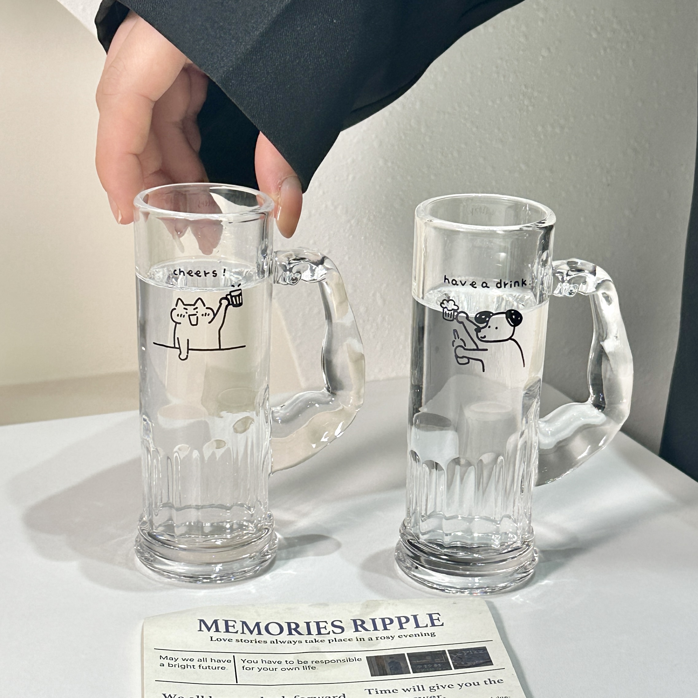 原创迷你杯小猫小狗啤酒杯