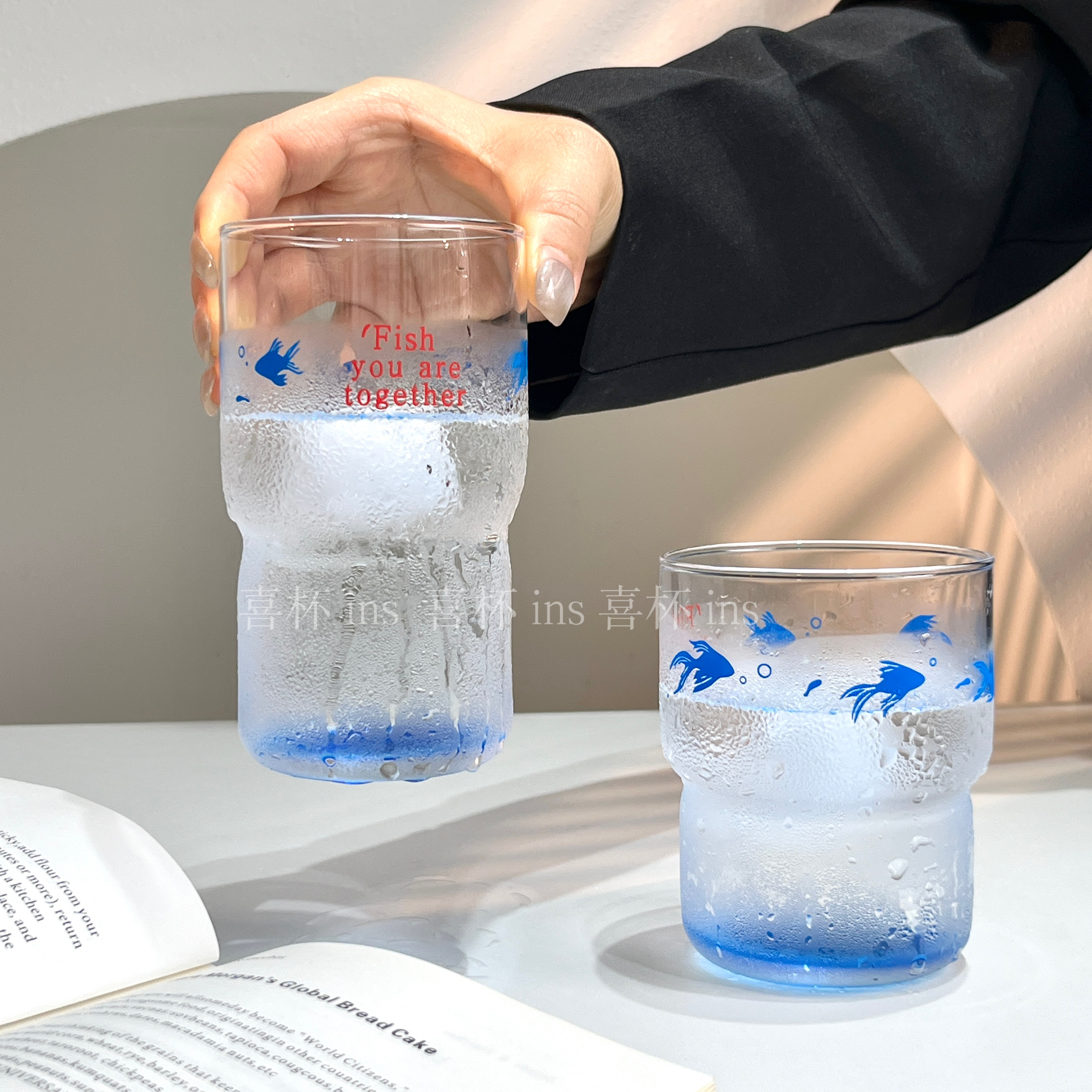 鱼你在一起耐热可叠水杯