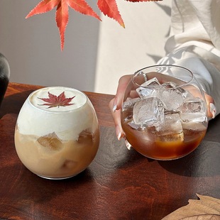 思慕雪杯ins风拿铁咖啡玻璃杯牛奶杯简约女家用喝水杯子夏天冷饮