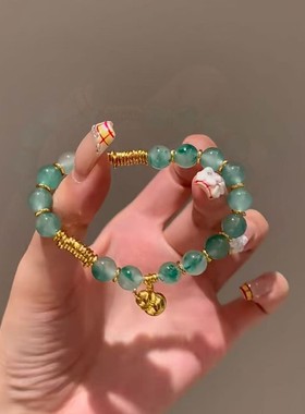 纯银s925国风非洲翠葫芦盘缠手链新中式小众精致感轻奢手饰