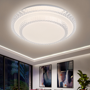 卧室灯轻奢2026新款 主卧led吸顶灯双层圆形房间灯简约客厅阳台灯