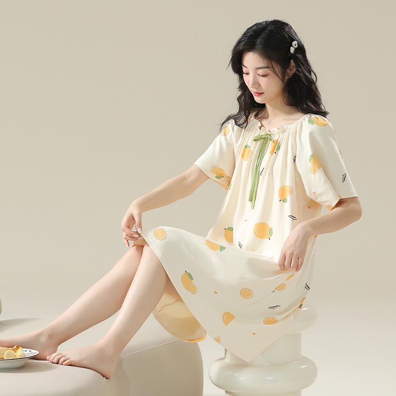 【2025新款】睡裙女夏季纯棉女士性感短袖可爱春秋款清淡睡衣女款