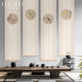 梅兰竹菊新中式 挂帘屏风软隔断帘玄关挂画客厅装 饰画茶室餐厅墙画