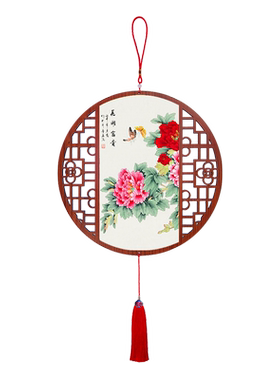 牡丹花开富贵中国结挂件