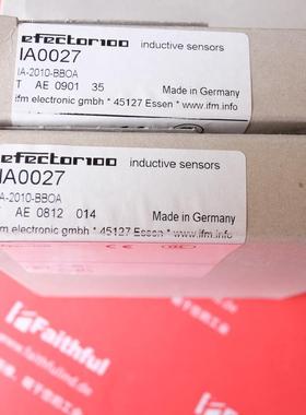 IFM IA0027 易福门全新电感式传感器 IA-2010-BBOA